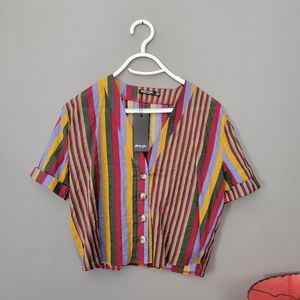 Nasty Gal Striped Relaxed Shirt